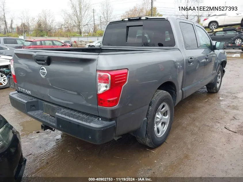 2021 Nissan Titan S 4X2 VIN: 1N6AA1EE2MN527393 Lot: 40902753