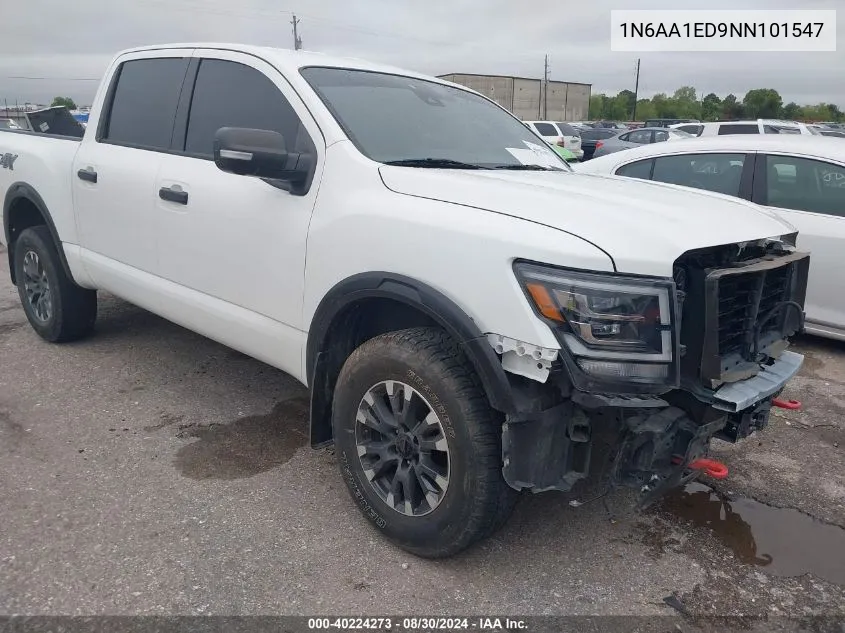 2022 Nissan Titan Pro-4X 4X4 VIN: 1N6AA1ED9NN101547 Lot: 40224273