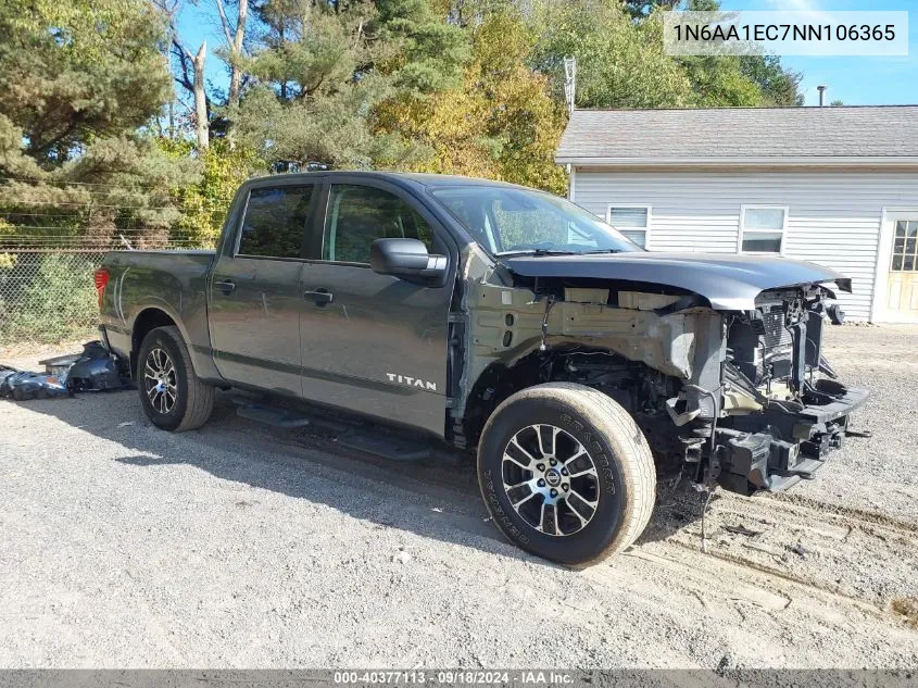 2022 Nissan Titan S VIN: 1N6AA1EC7NN106365 Lot: 40377113