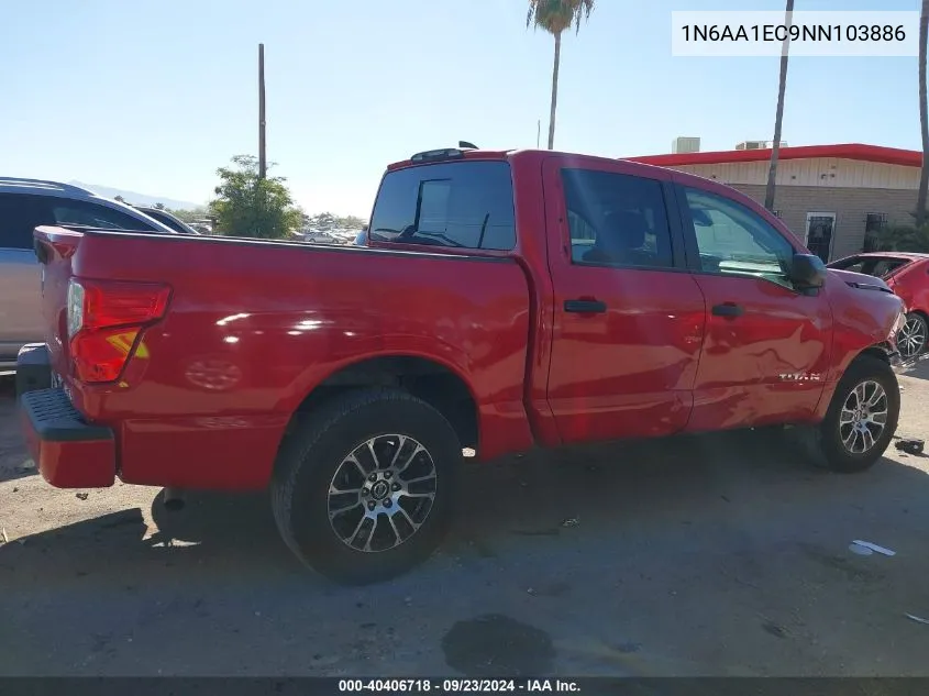 2022 Nissan Titan S VIN: 1N6AA1EC9NN103886 Lot: 40406718