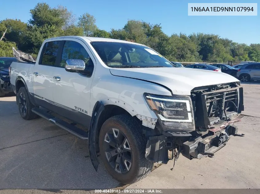 1N6AA1ED9NN107994 2022 Nissan Titan Platinum Reserve 4X4