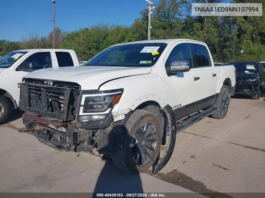 1N6AA1ED9NN107994 2022 Nissan Titan Platinum Reserve 4X4