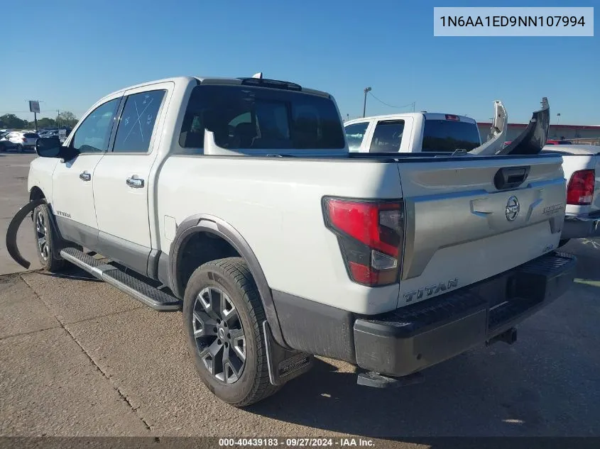 1N6AA1ED9NN107994 2022 Nissan Titan Platinum Reserve 4X4