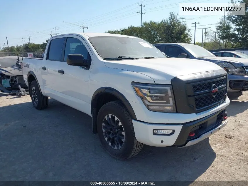 2022 Nissan Titan Sv/Sl/Pro-4X/Platinum Reserve VIN: 1N6AA1ED0NN102277 Lot: 40563555