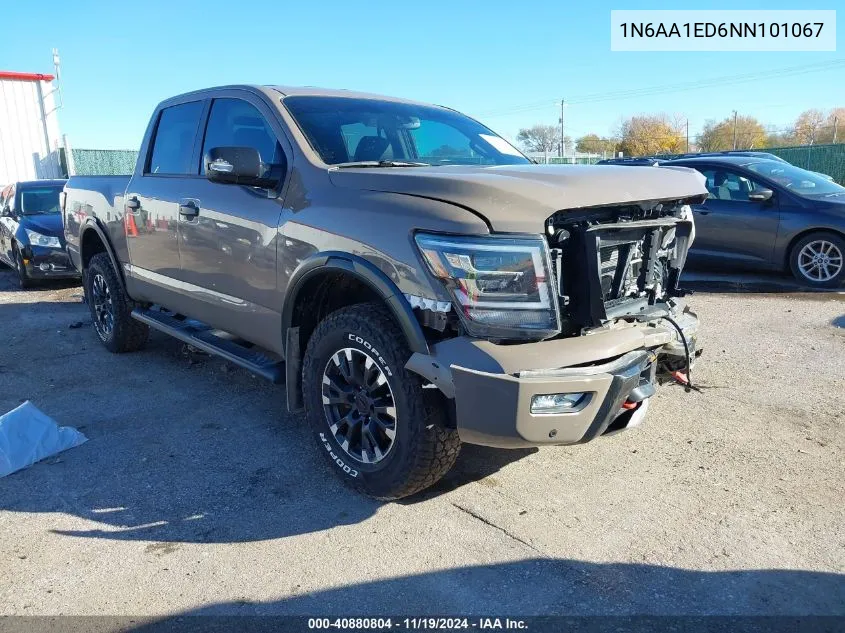 2022 Nissan Titan Pro-4X 4X4 VIN: 1N6AA1ED6NN101067 Lot: 40880804