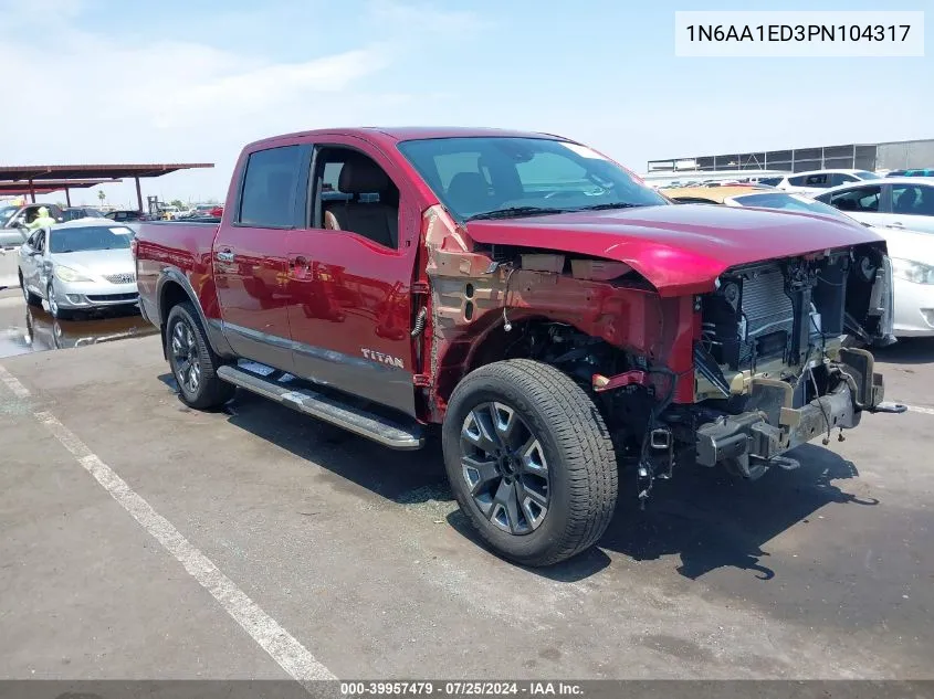 2023 Nissan Titan Platinum Reserve 4X4 VIN: 1N6AA1ED3PN104317 Lot: 39957479