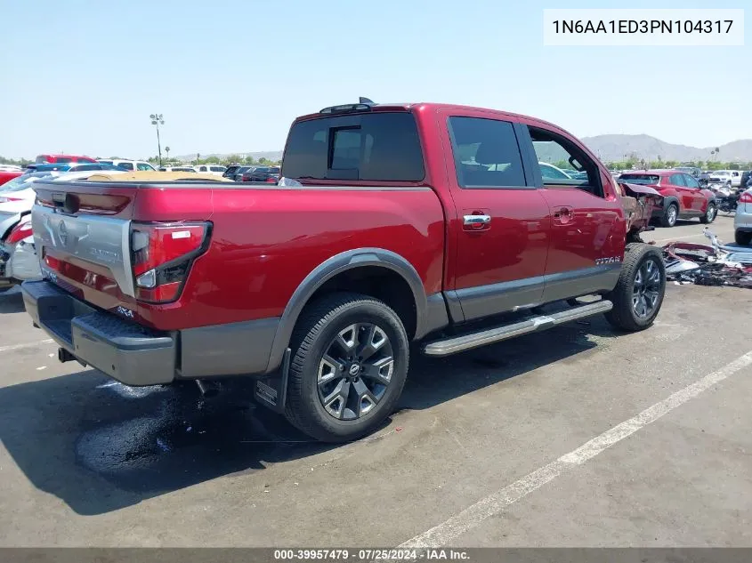 2023 Nissan Titan Platinum Reserve 4X4 VIN: 1N6AA1ED3PN104317 Lot: 39957479