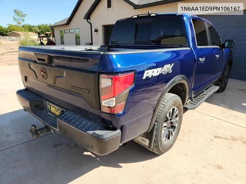 2023 Nissan Titan Sv/Sl/Pro-4X/Platinum Reserve VIN: 1N6AA1ED9PN106167 Lot: 40304694