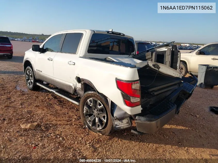 2023 Nissan Titan Platinum Reserve 4X4 VIN: 1N6AA1ED7PN115062 Lot: 40504220