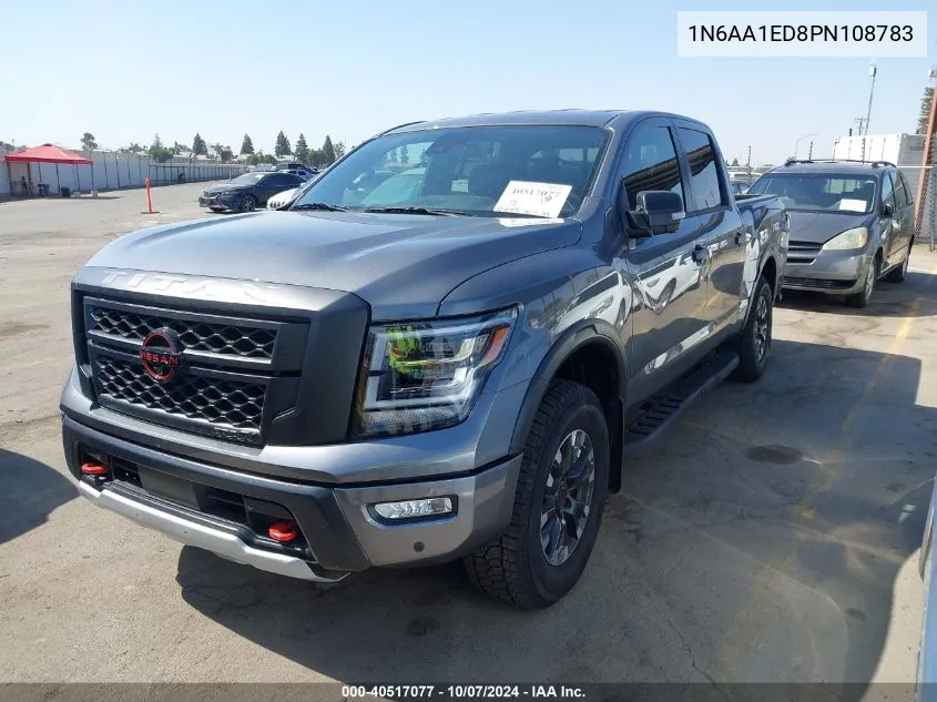 2023 Nissan Titan Pro-4X 4X4 VIN: 1N6AA1ED8PN108783 Lot: 40517077