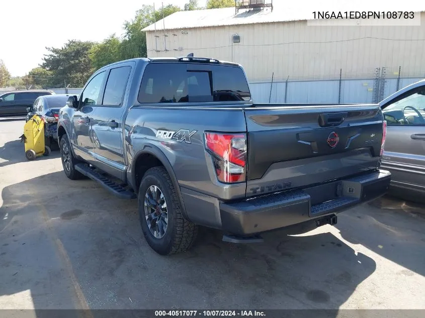 2023 Nissan Titan Pro-4X 4X4 VIN: 1N6AA1ED8PN108783 Lot: 40517077