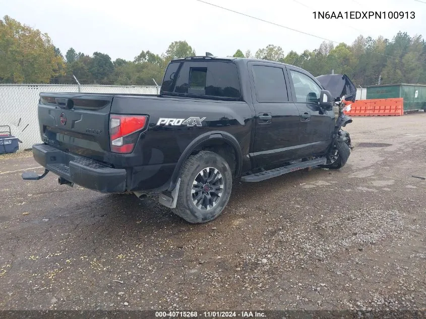 2023 Nissan Titan Pro-4X 4X4 VIN: 1N6AA1EDXPN100913 Lot: 40715268