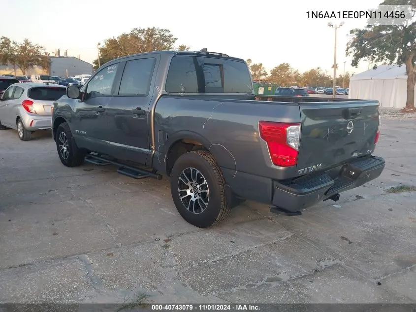 2023 Nissan Titan Sv 4X2 VIN: 1N6AA1EE0PN114456 Lot: 40743079