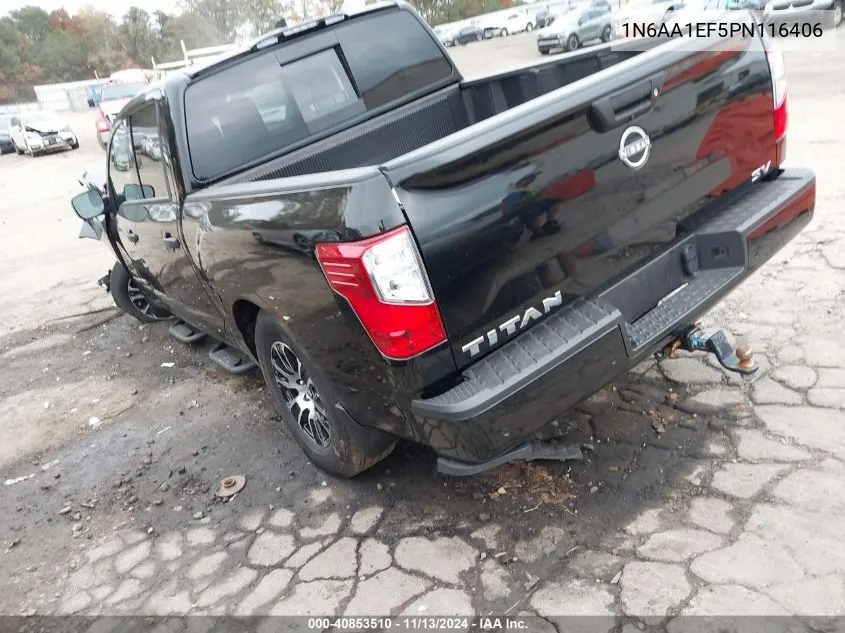 2023 Nissan Titan Sv 4X2 VIN: 1N6AA1EF5PN116406 Lot: 40853510