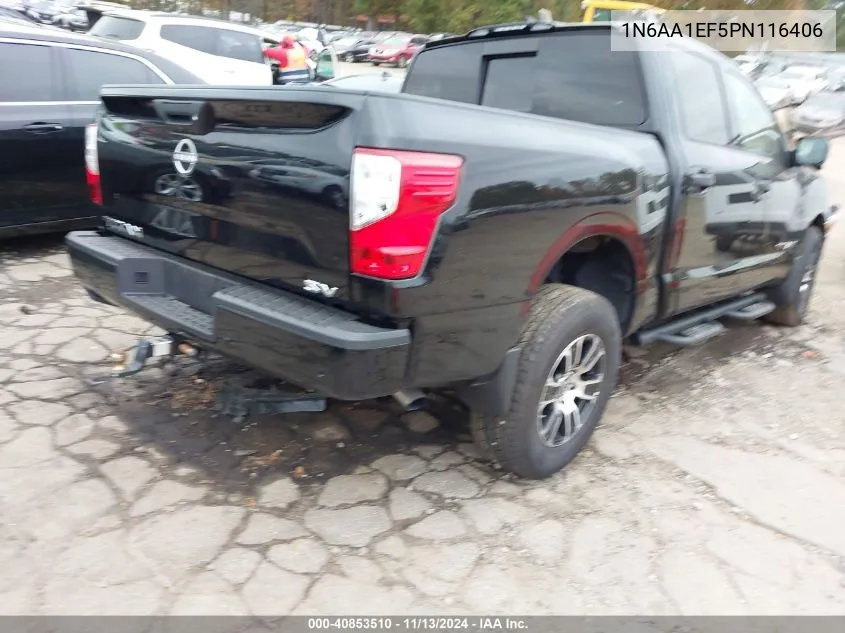 2023 Nissan Titan Sv 4X2 VIN: 1N6AA1EF5PN116406 Lot: 40853510