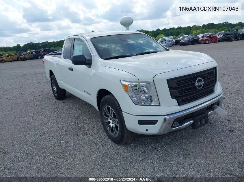 2024 Nissan Titan Crew Cab Sv 4X4 VIN: 1N6AA1CDXRN107043 Lot: 39502918