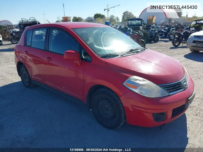 2007 Nissan Versa VIN: 3N1BC13E57L445430 Lot: 12106906