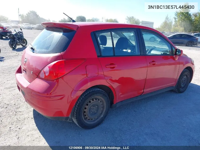 2007 Nissan Versa VIN: 3N1BC13E57L445430 Lot: 12106906