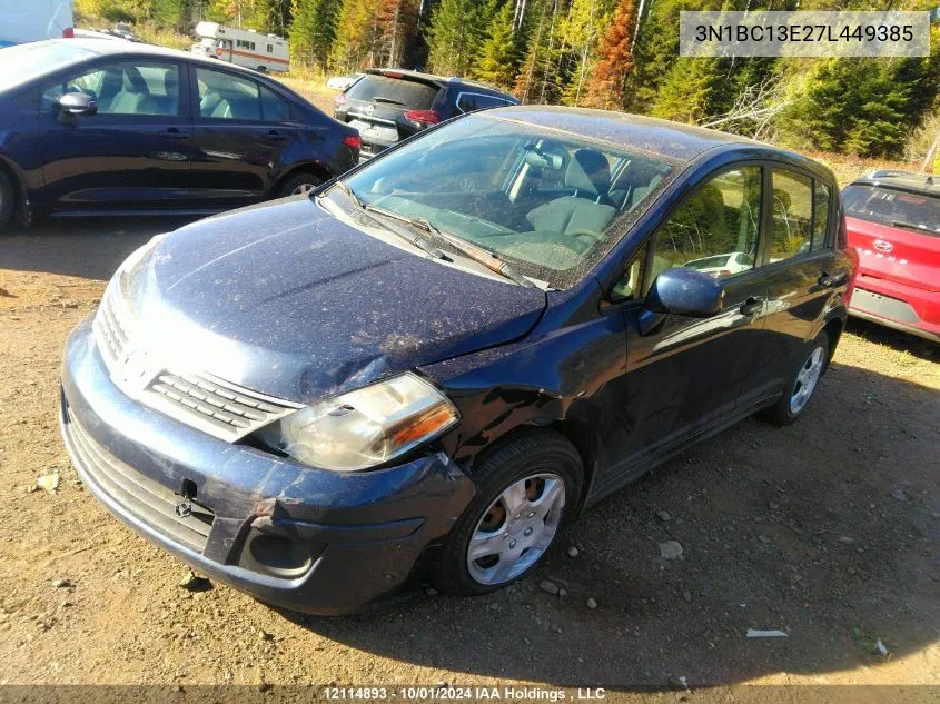 2007 Nissan Versa 1.8S VIN: 3N1BC13E27L449385 Lot: 12114893