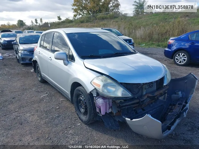 2007 Nissan Versa 1.8S VIN: 3N1BC13E87L358878 Lot: 12123158