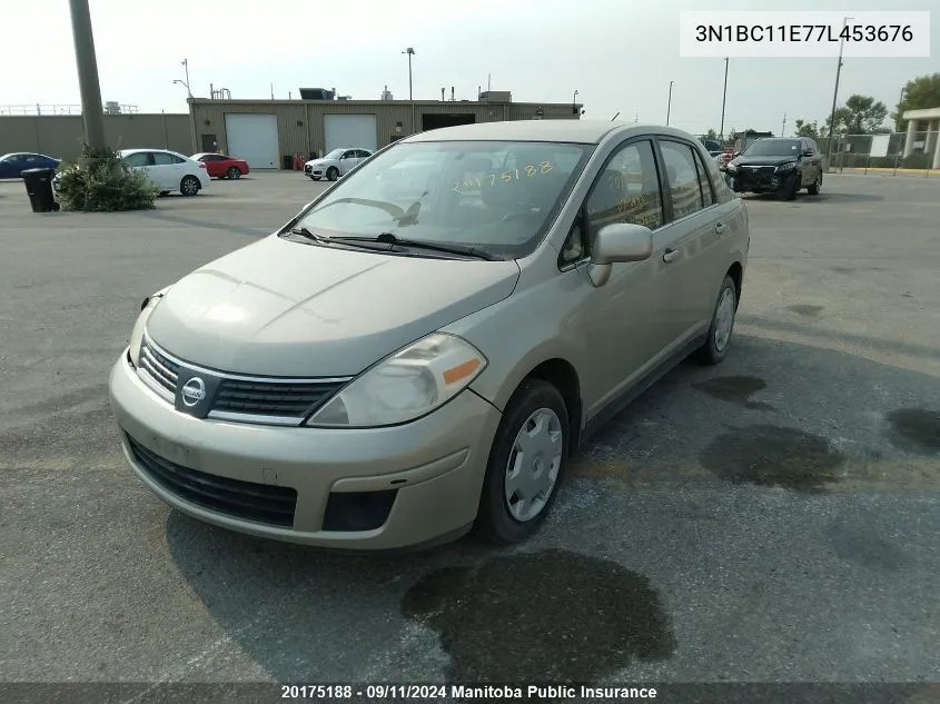 2007 Nissan Versa 1.8 S VIN: 3N1BC11E77L453676 Lot: 20175188