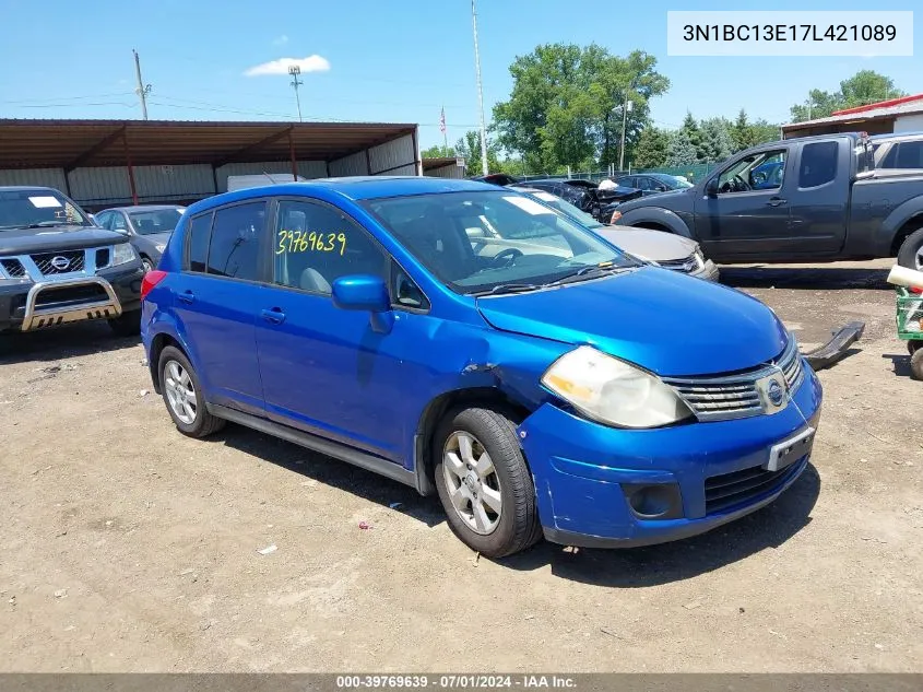 2007 Nissan Versa 1.8Sl VIN: 3N1BC13E17L421089 Lot: 39769639