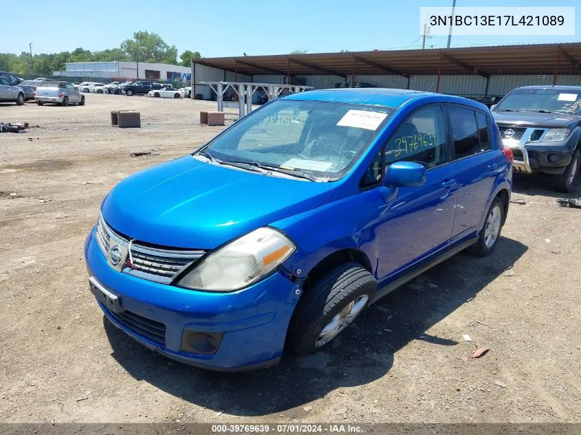 2007 Nissan Versa 1.8Sl VIN: 3N1BC13E17L421089 Lot: 39769639