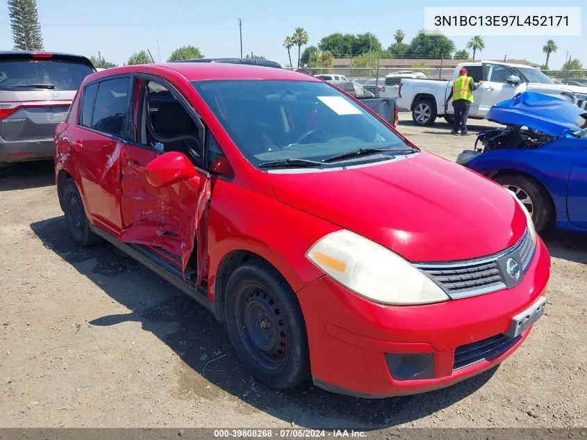 2007 Nissan Versa 1.8S VIN: 3N1BC13E97L452171 Lot: 39808268