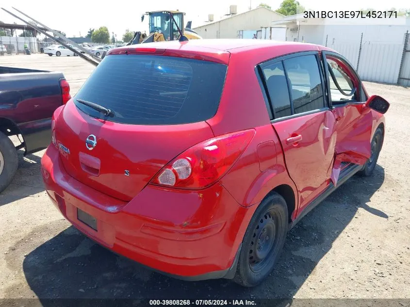 2007 Nissan Versa 1.8S VIN: 3N1BC13E97L452171 Lot: 39808268