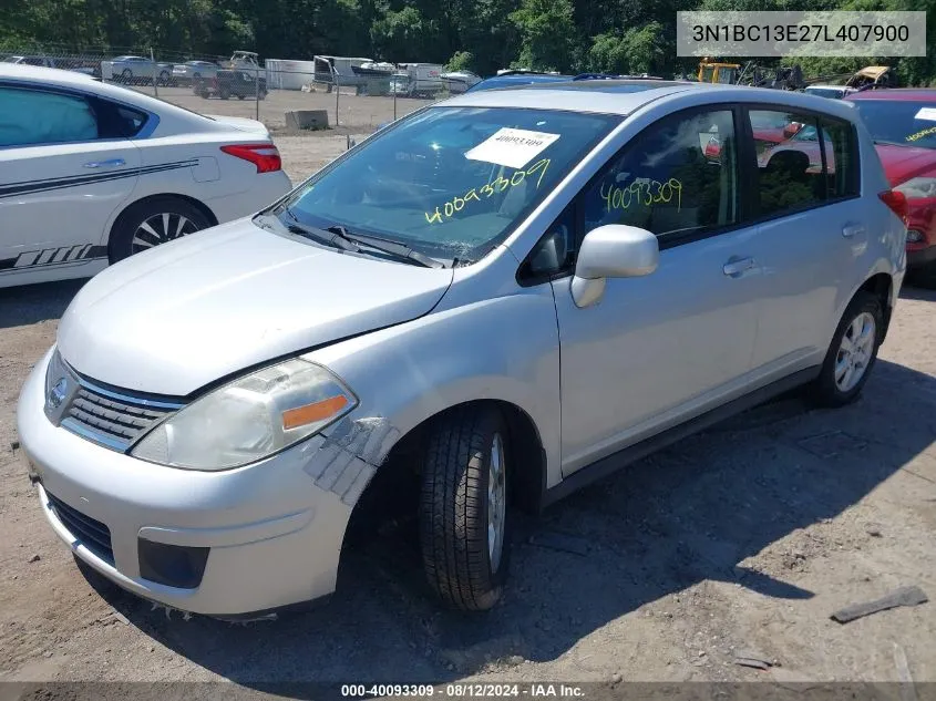 2007 Nissan Versa 1.8Sl VIN: 3N1BC13E27L407900 Lot: 40093309