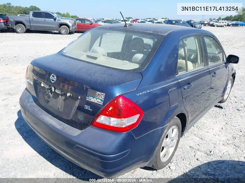 2007 Nissan Versa 1.8Sl VIN: 3N1BC11E17L413254 Lot: 40125304