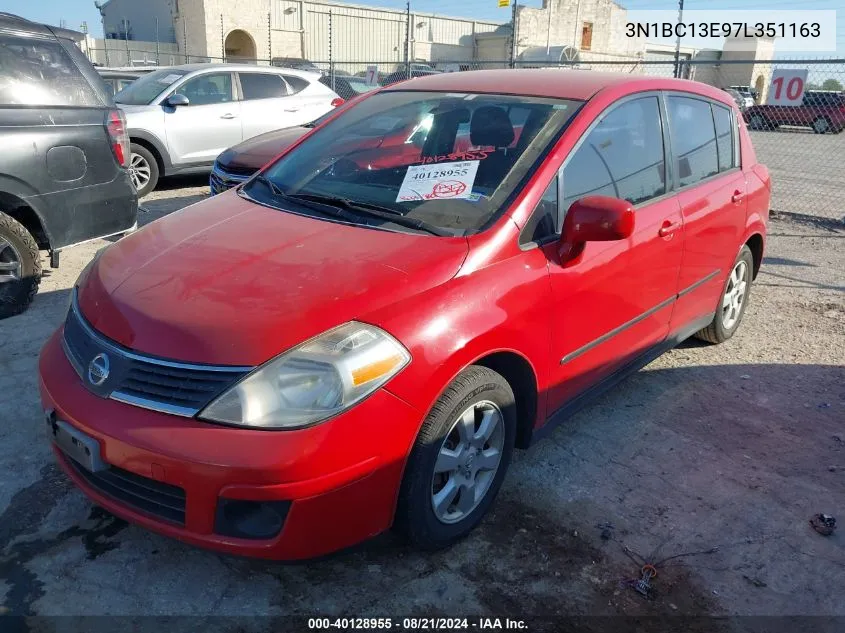 2007 Nissan Versa S/Sl VIN: 3N1BC13E97L351163 Lot: 40128955