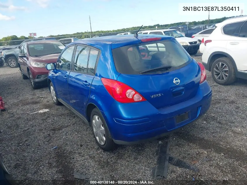 3N1BC13E87L350411 2007 Nissan Versa 1.8S