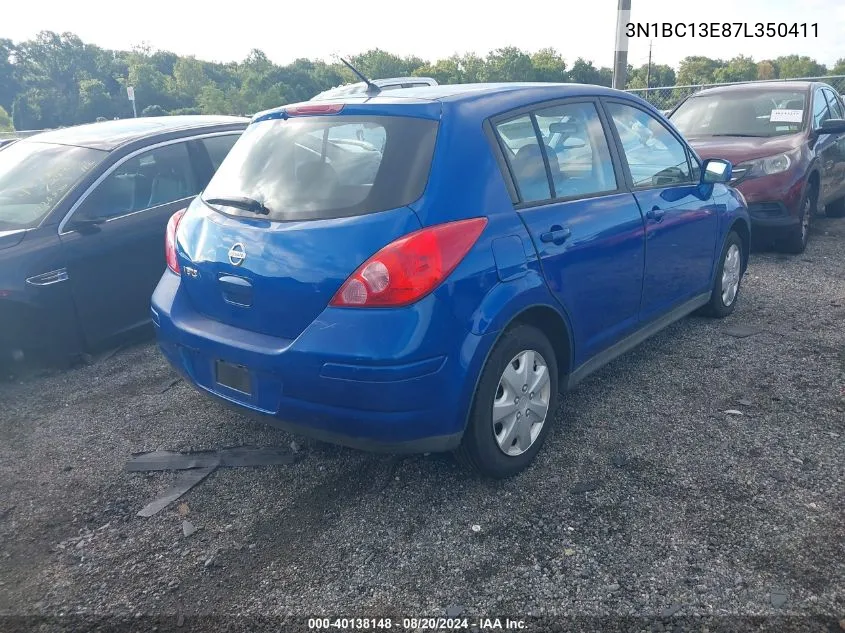 2007 Nissan Versa 1.8S VIN: 3N1BC13E87L350411 Lot: 40138148