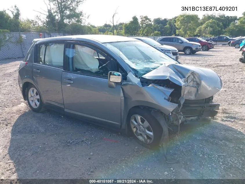 2007 Nissan Versa S/Sl VIN: 3N1BC13E87L409201 Lot: 40151057