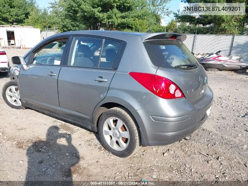 2007 Nissan Versa S/Sl VIN: 3N1BC13E87L409201 Lot: 40151057