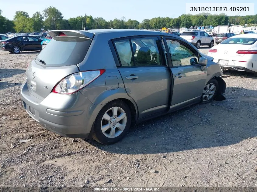 2007 Nissan Versa S/Sl VIN: 3N1BC13E87L409201 Lot: 40151057