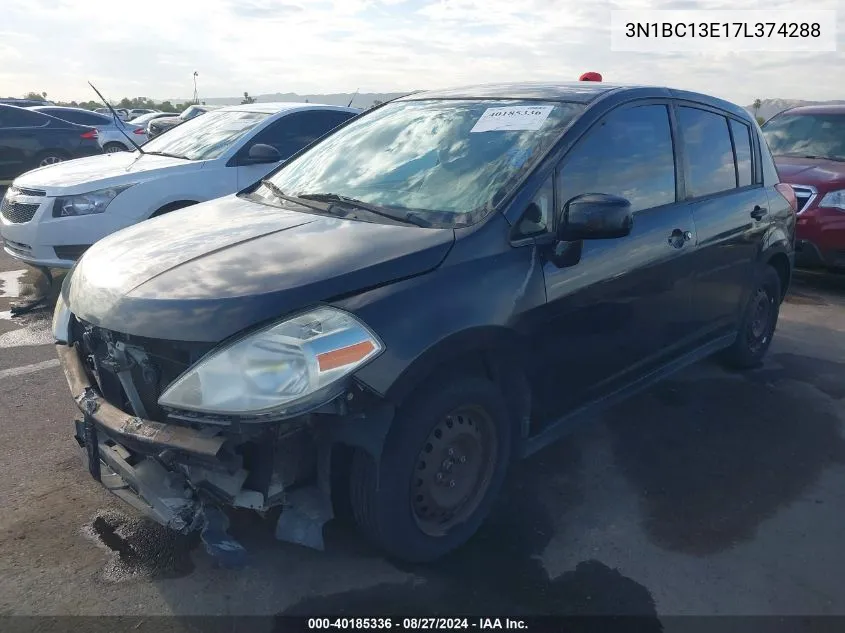 2007 Nissan Versa 1.8S VIN: 3N1BC13E17L374288 Lot: 40185336