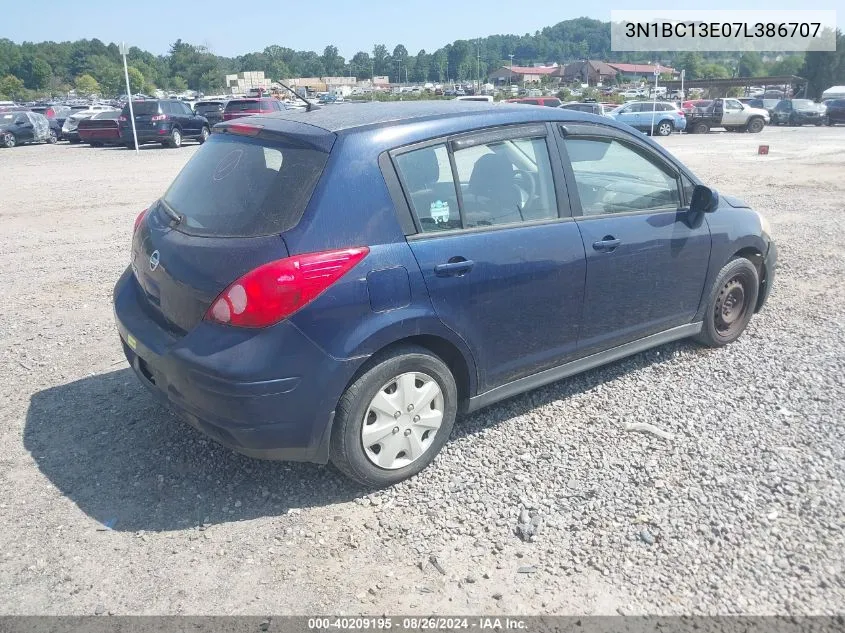 2007 Nissan Versa 1.8S VIN: 3N1BC13E07L386707 Lot: 40209195