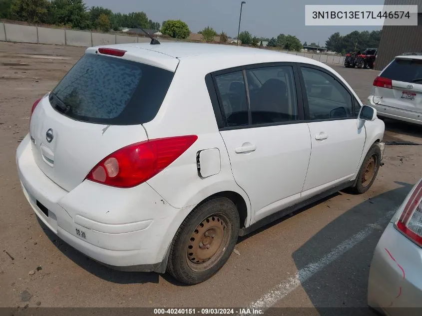 2007 Nissan Versa 1.8S VIN: 3N1BC13E17L446574 Lot: 40240151