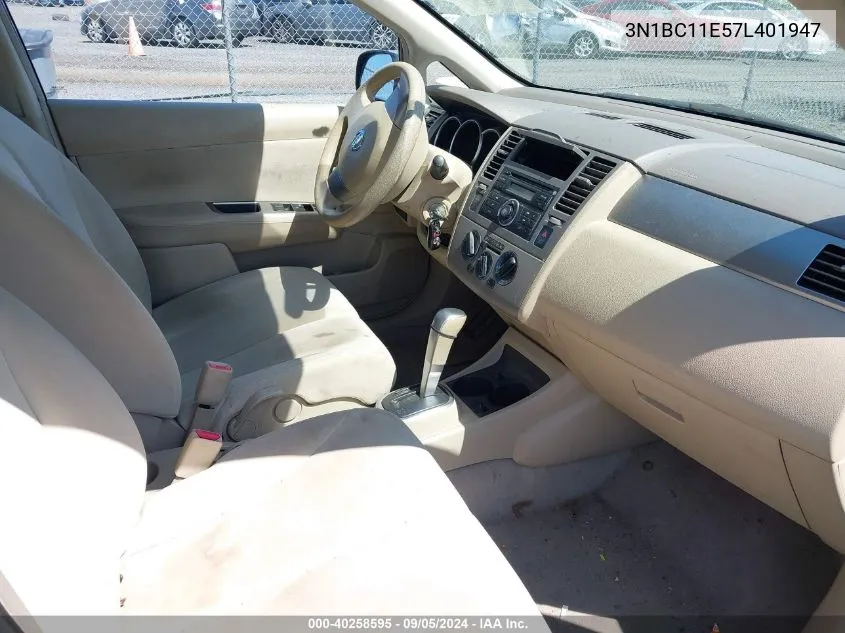 3N1BC11E57L401947 2007 Nissan Versa 1.8S