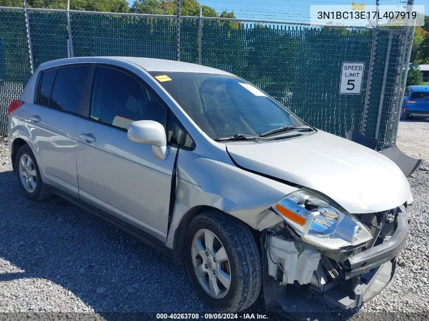 2007 Nissan Versa S/Sl VIN: 3N1BC13E17L407919 Lot: 40263708