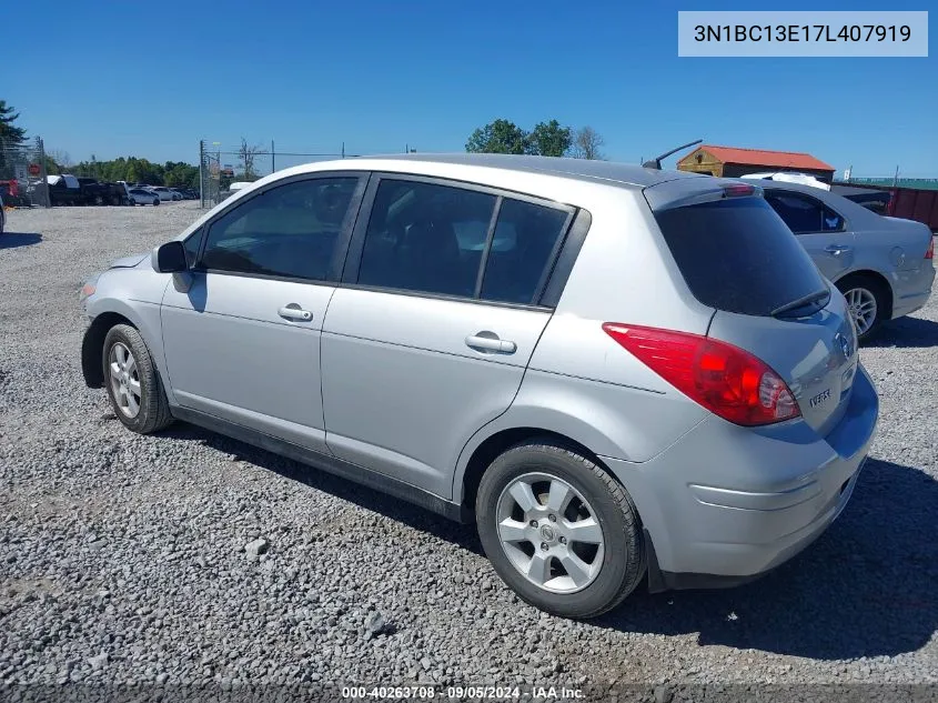 2007 Nissan Versa S/Sl VIN: 3N1BC13E17L407919 Lot: 40263708