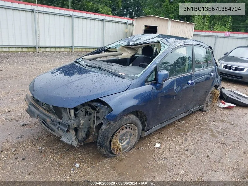 2007 Nissan Versa 1.8S VIN: 3N1BC13E67L384704 Lot: 40265628