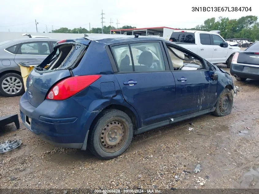 2007 Nissan Versa 1.8S VIN: 3N1BC13E67L384704 Lot: 40265628