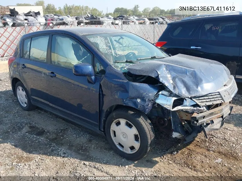 2007 Nissan Versa S/Sl VIN: 3N1BC13E67L411612 Lot: 40304971