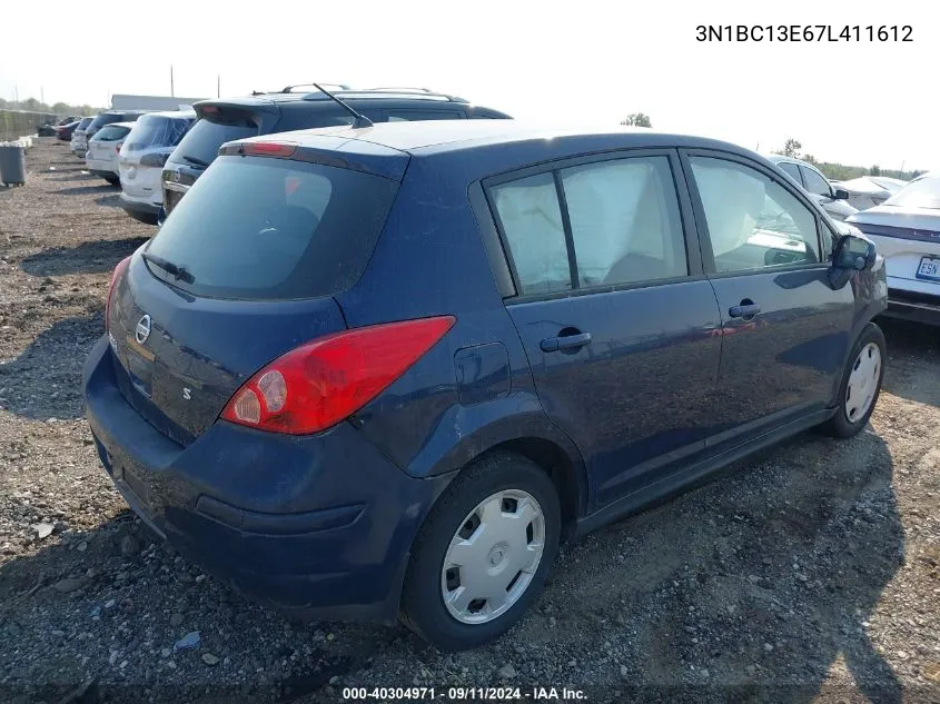 3N1BC13E67L411612 2007 Nissan Versa S/Sl