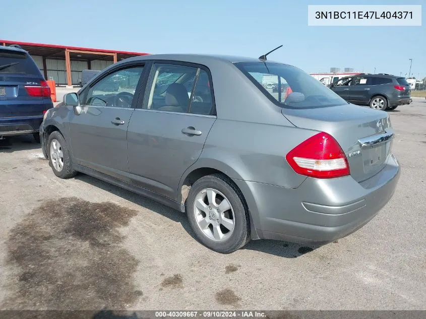 3N1BC11E47L404371 2007 Nissan Versa S/Sl