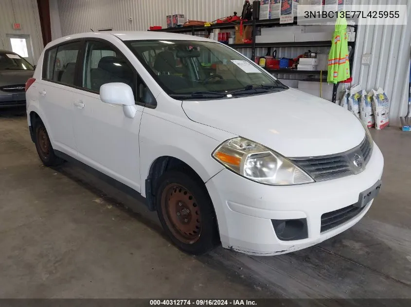 2007 Nissan Versa S/Sl VIN: 3N1BC13E77L425955 Lot: 40312774