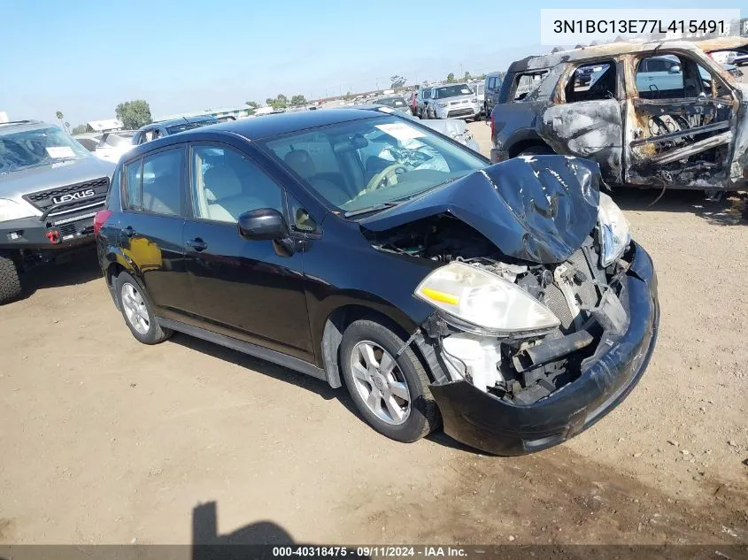 2007 Nissan Versa S/Sl VIN: 3N1BC13E77L415491 Lot: 40318475